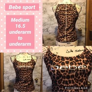 Bebe sport top! Cheetah print! Medium